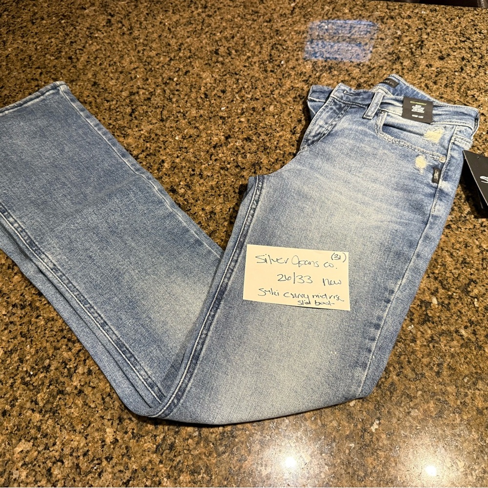 Silver Jeans Women's Light Blue Straight Leg Jeans